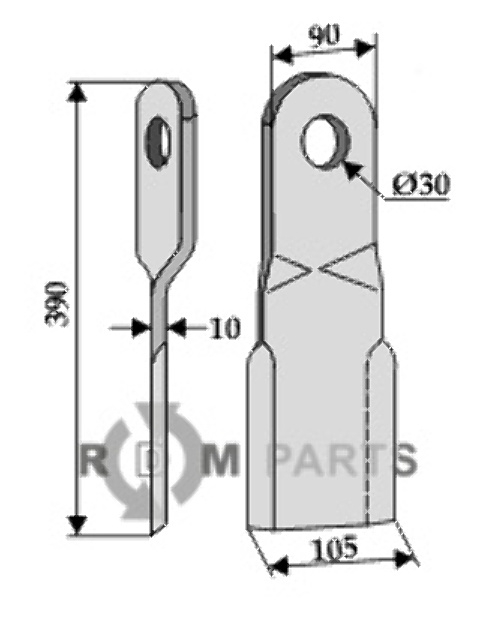 RDM Parts Comminution blade, right model