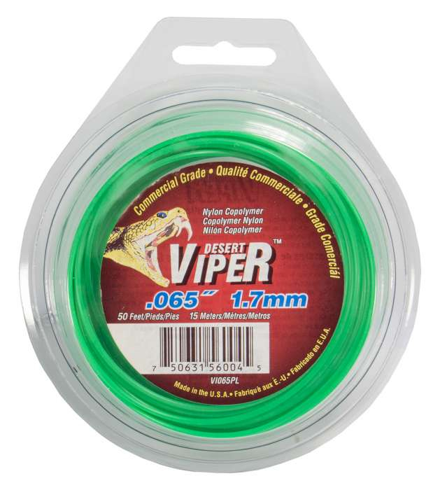 Trimmer line viper™ round green 50' loop .065" / 1.7mm
