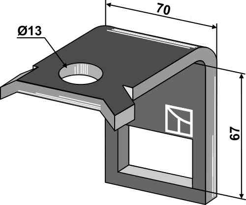 Clamp for  tine 45 x 10