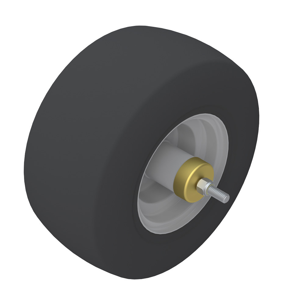 R127-9528 tire & wheel - 13x6:50-6 smooth semi... 