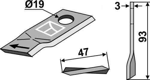 Rotorklinge geeignet für Krone 145869.1