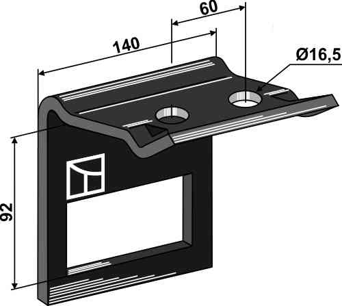 Clamp for tine 100x14