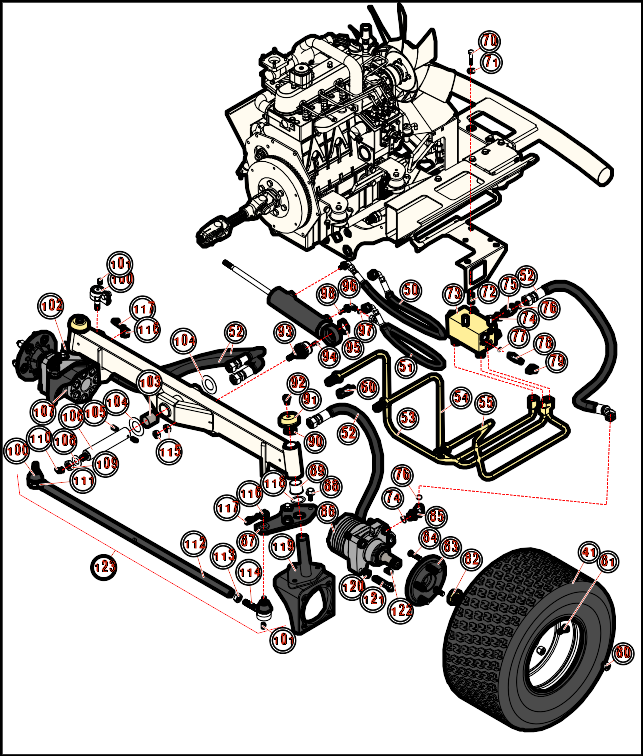 Toro Groundsmaster 4300 D Rear Axle