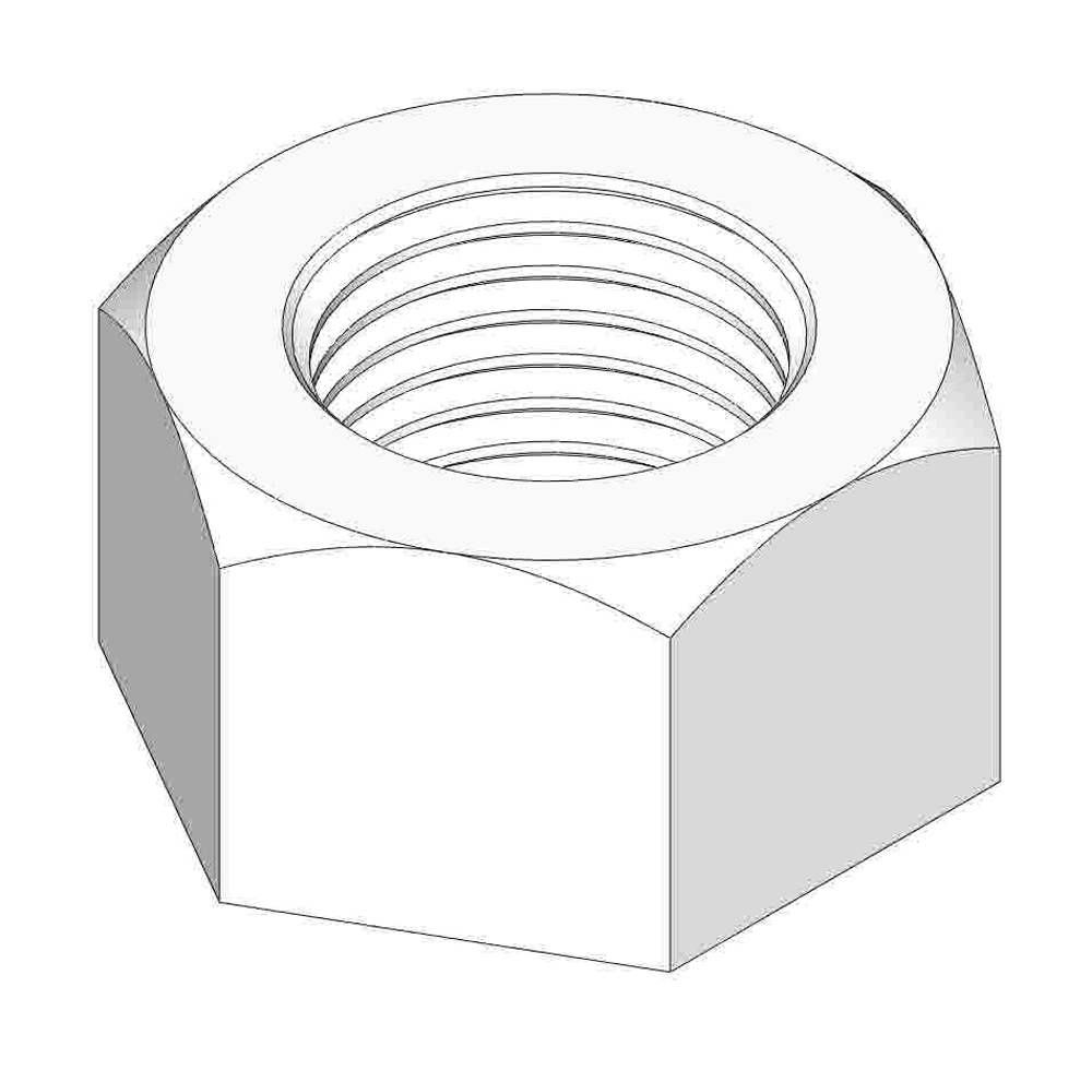 NUT - JAM 1/2-20 ZINC