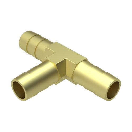 Hydraulic fitting - tee 3/8 hose barb