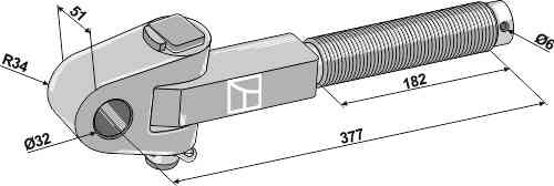 Swivelling tie-rod 1.1/2''