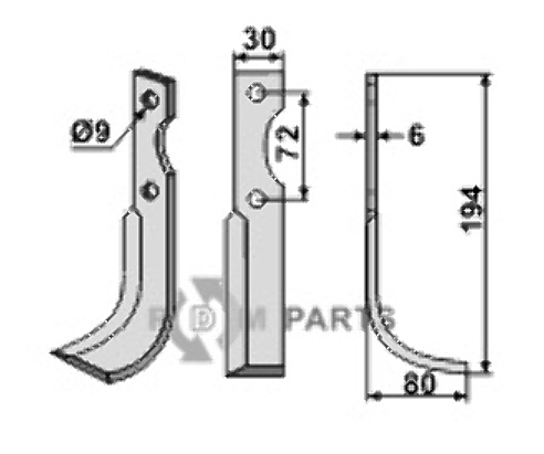 Blade, right model fitting for Casorzo 20140 Blade, right model fitting for Casorzo 20140