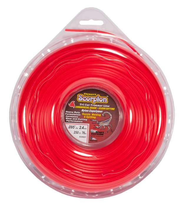 Trimmer line scorpion™ shaped red .095" / 2.4mm
