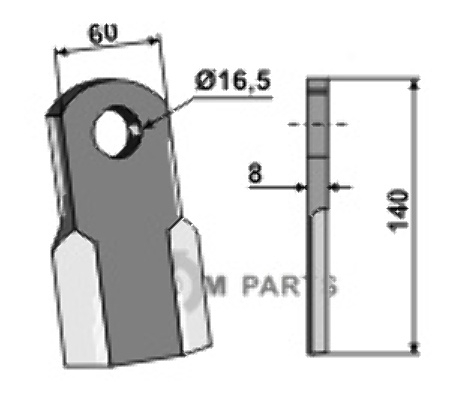 RDM Parts Gerades Messer