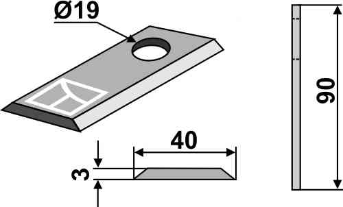 Rotary mower blade fitting for Krone 1410710