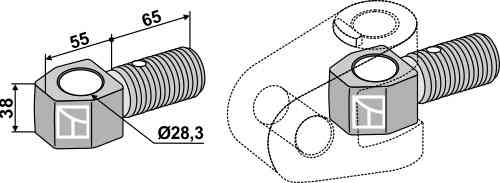 Articulated spindle - M36x3
