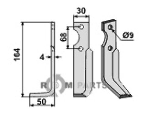 Fräsmesser, linke Ausführung geeignet für Benassi RT45-401 - 6CM007
