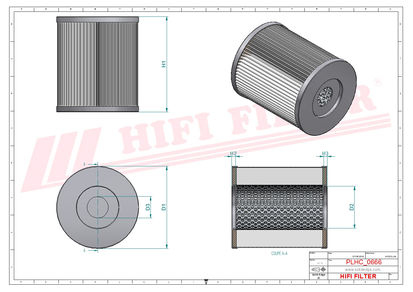 Hydraulic filter passend voor pzl sedziszow fs1-16-16sm-10