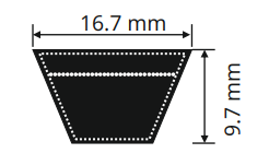 V-snaar lengte 3023 mm LG-5L