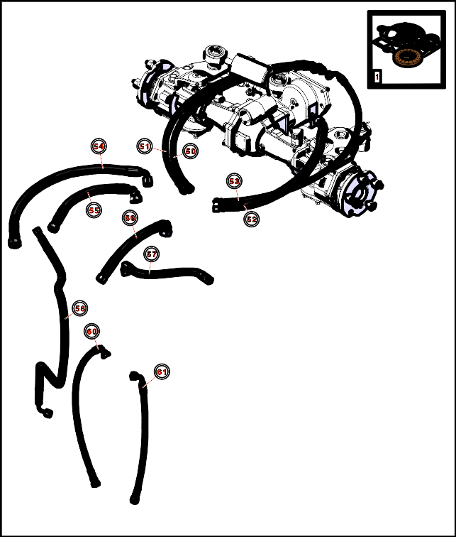 Toro Groundsmaster 4010-D Hose Tube Routing