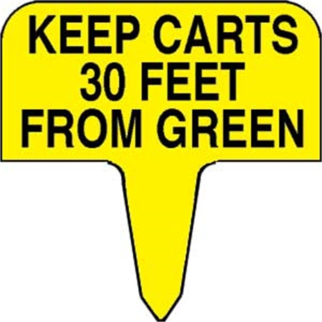 Sign - keep carts 30ft from green