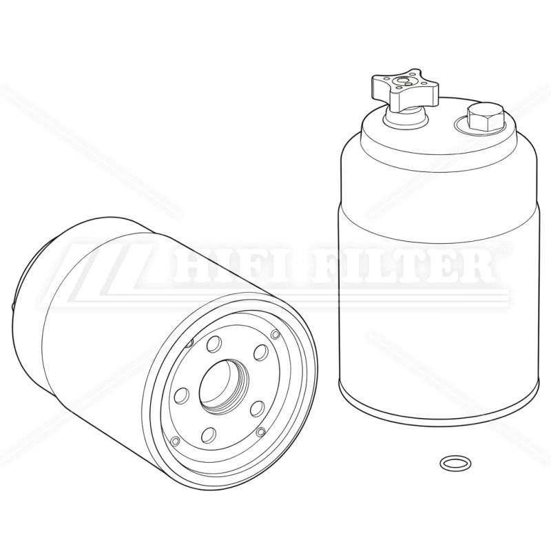 Fuel water separator filter passend voor tecfil psd 5301