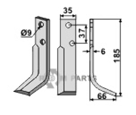 Blade, right model fitting for Nibbi Bruno EN.T.519