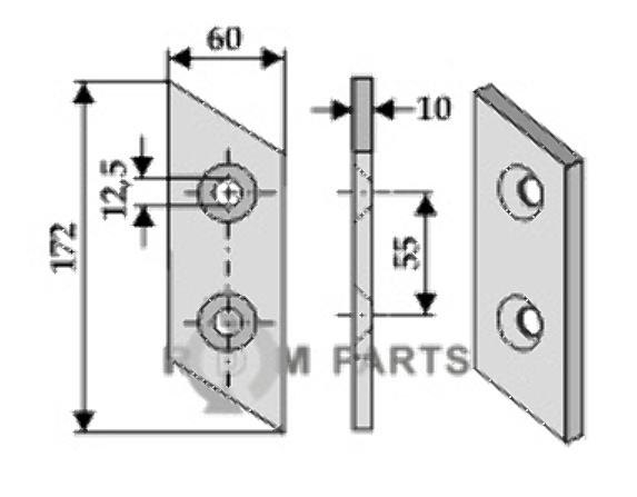 RDM Parts Mes voor grachtenfrees