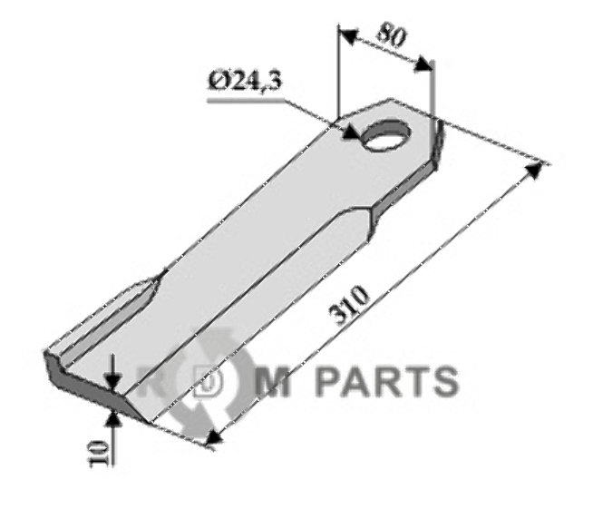 RDM Parts Schlegel - links - Alte  Ausführung geeignet für Humus 302 251