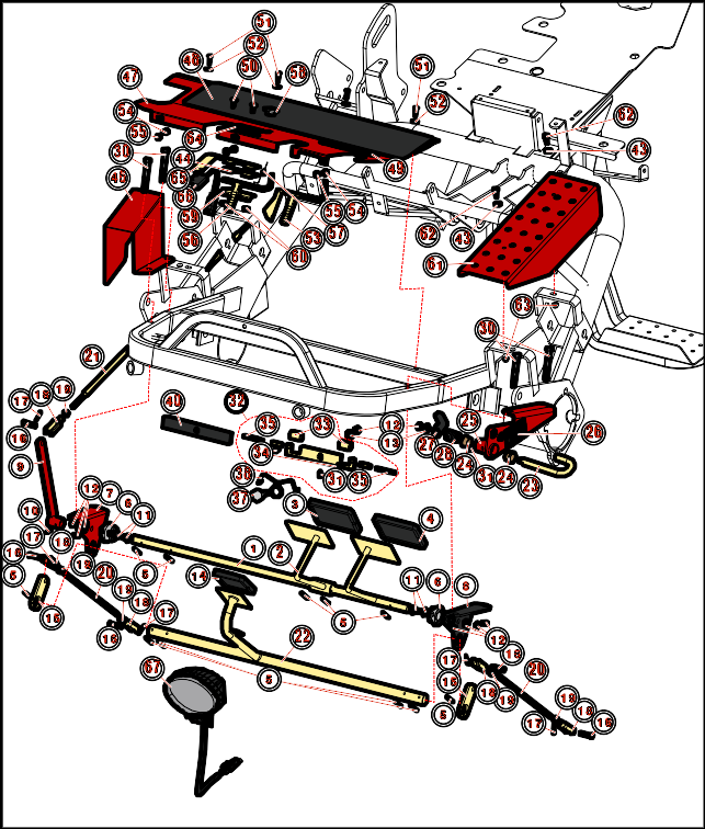 Toro Greensmaster 3050 Control Pedal