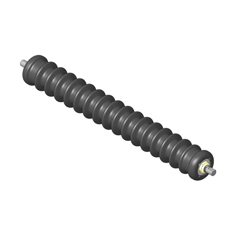 Roller - grooved uhmw polyethylene 