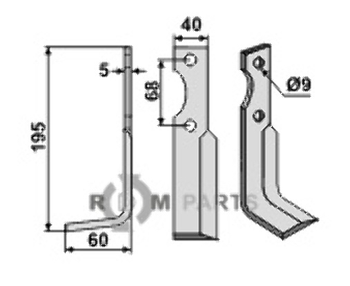 Freesmes, linkse uitvoering passend voor Benassi Z4 - 6CM005 Freesmes, linkse uitvoering passend voor Benassi Z4 - 6CM005