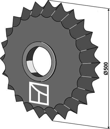 Toothed roller-ring - Ø500mm fitting for Güttler 75407000