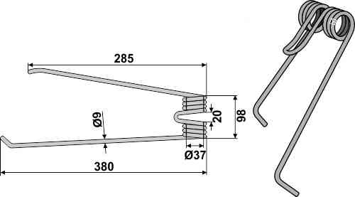Federzinken geeignet für Lely 4.1015.0058.0L