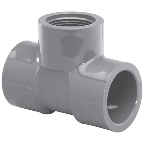 8x2 pvc reducing tee (soc x fpt) sch80