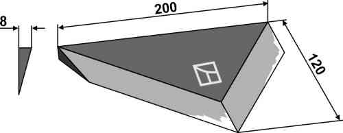 Center knife fitting for Alö 11261329