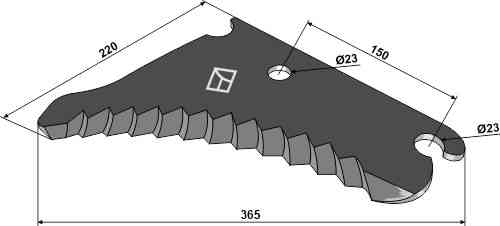 Round baler knife fitting for John Deere CC52821