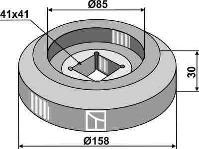 Flange ekstern Ø158