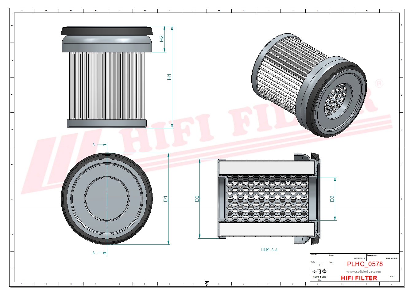 Hydraulic filter passend voor ursus 64.403.019