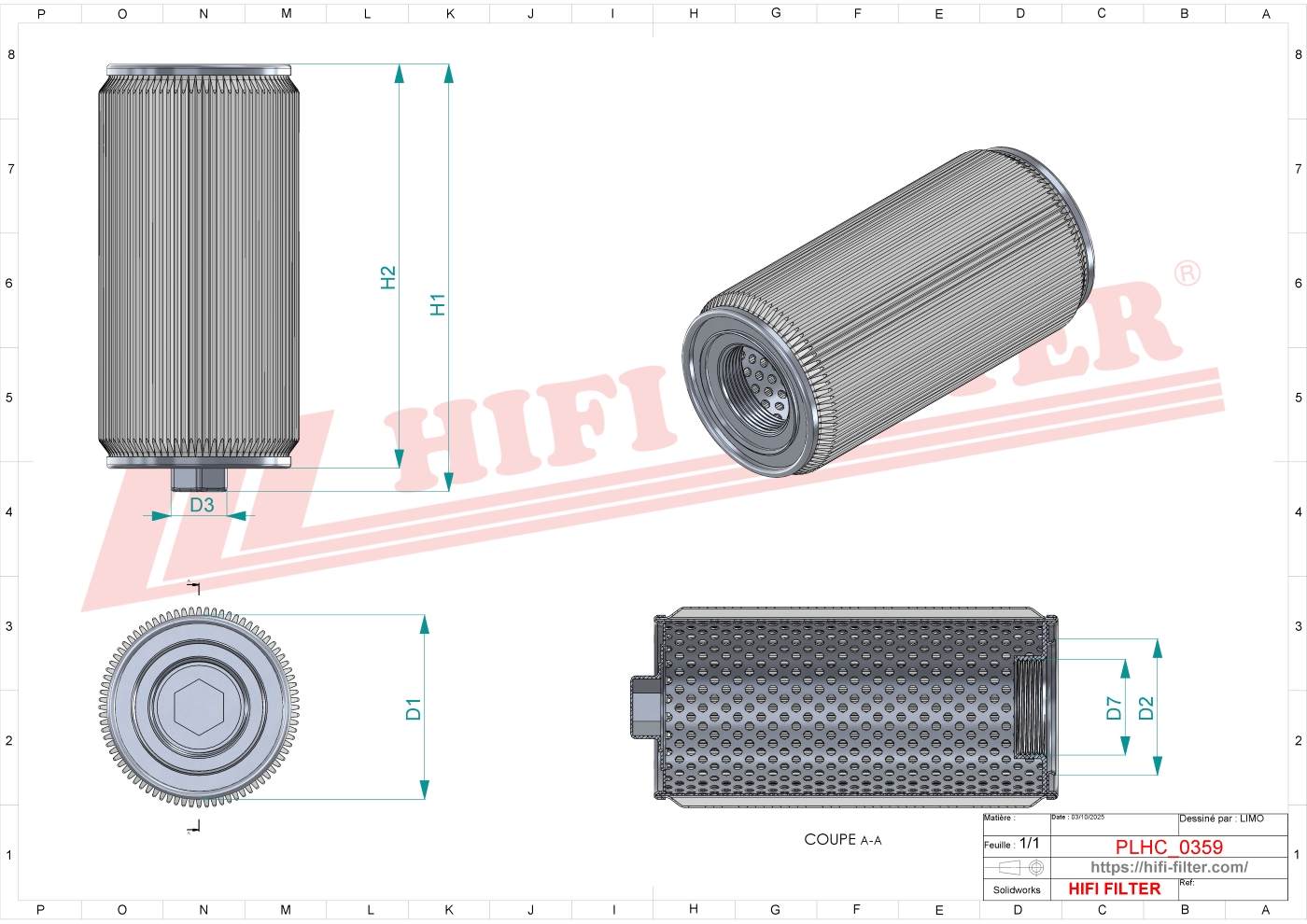 Hydraulic filter passend voor kubota rc 789-62210