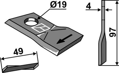 Cyclomesje passend voor Kverneland KM1380-0059 / 1380-0024