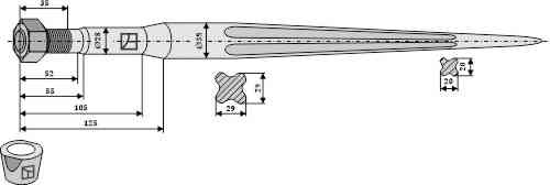 Frontladertand 800