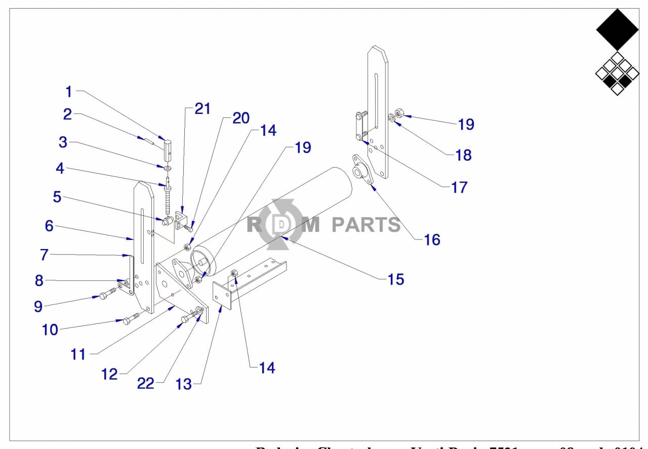 Replacement parts for VD7521 Voorrol