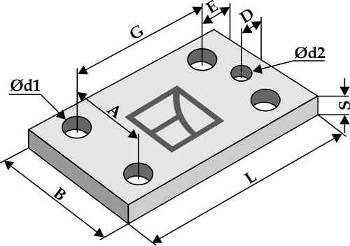 Plaat 130x12x80