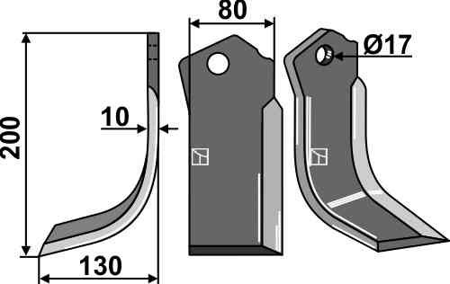 Blade, left model cel-58l