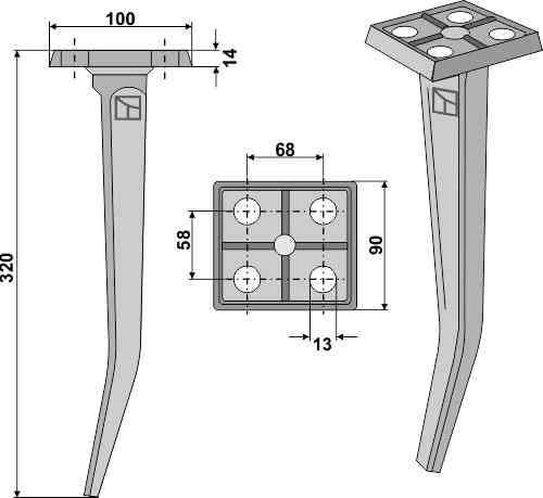 Rotoregtand passend voor Niemeyer 030070 Rotoregtand passend voor Niemeyer 030070