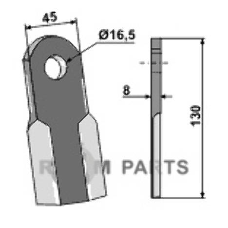 RDM Parts Straight blade