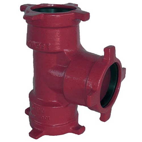 Leemco tee - 8 x 4 x 4 ductile iron (bell x bell x bell)