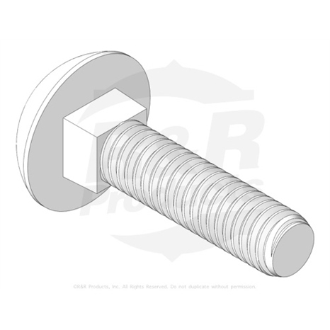 Bolt - carriage m6-1.0 x 25