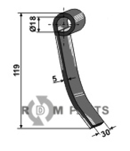 RDM Parts Klepel passend voor Kverneland MA6040077