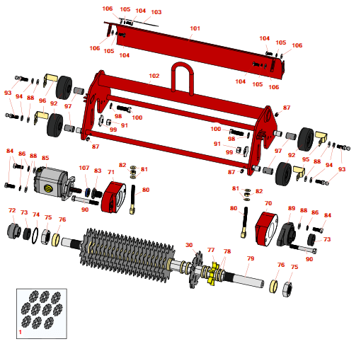 Toro Greensmaster 3050 Verti-Cut Unit - Model 04416