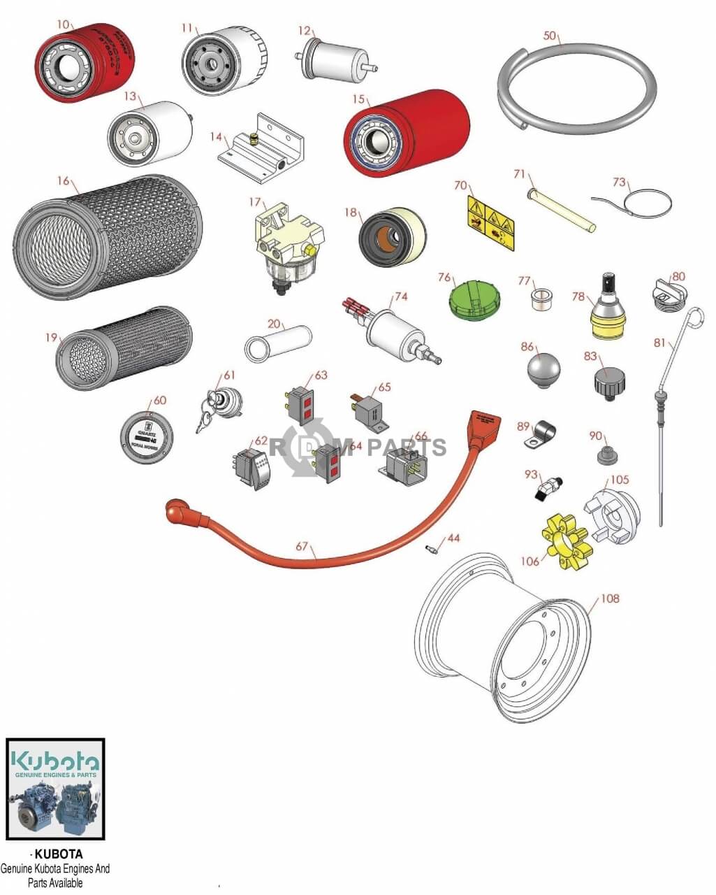 Replacement parts for Toro groundmaster 4000D & 4010D traction unit