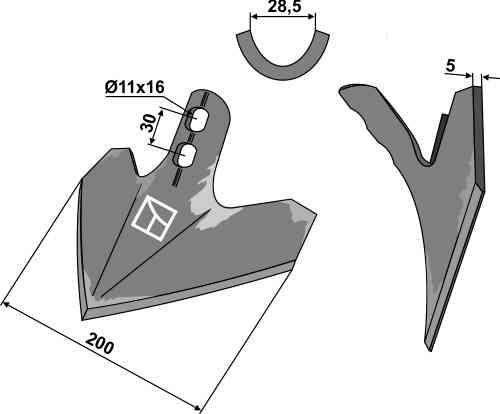 Gänsefußschar geeignet für Hatzenbichler R4041175