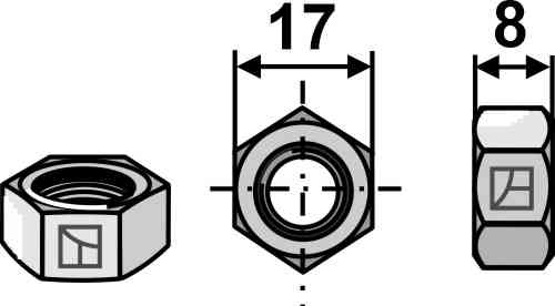 Moer M10x1,5 verzinkt