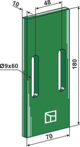 Greenflex kunststof afstrijker voor pakkerrol 53-n100